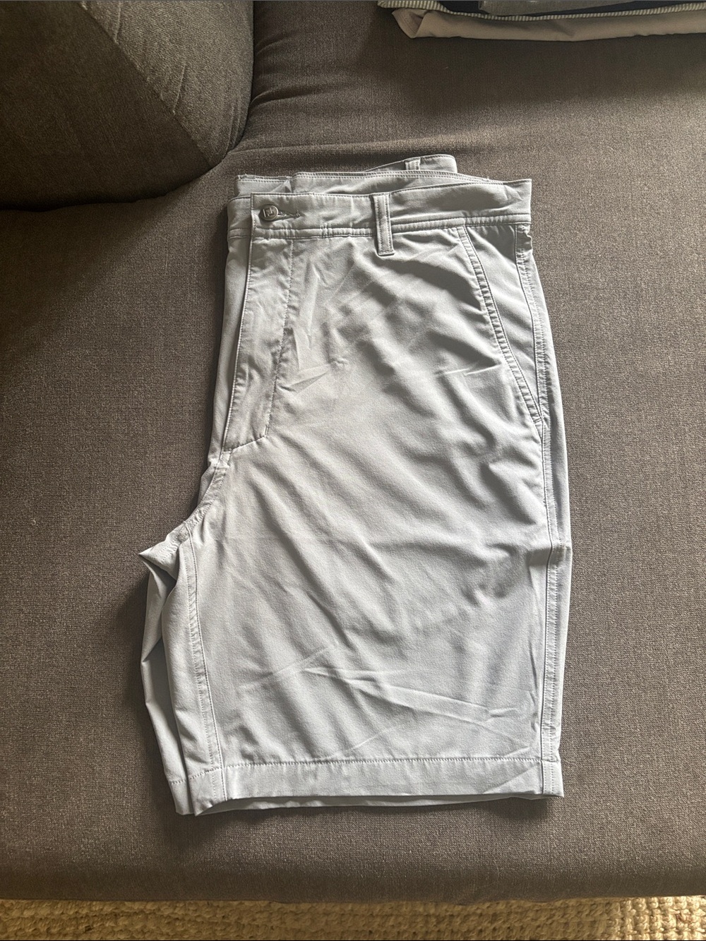 FootJoy Mens 36 5 pocket golf shorts grey 8 inch inseam